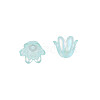 6-Petal Imitation Jelly Acrylic Bead Caps JACR-T002-02F-2