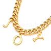 Brass Charm Bracelets for Women BJEW-U008-19G-01-2