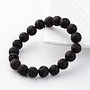 Natural Lava Rock Beads Stretch Bracelets X-BJEW-JB02411-1