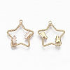 Brass Micro Pave Cubic Zirconia Pendants KK-S359-039-RS-2