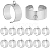 24Pcs 304 Stainless Steel Finger Ring Settings STAS-BBC0010-09B-7