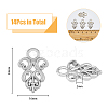 SUPERFINDINGS 14Pcs Alloy Snap Lock Clasps Findings FIND-FH0008-37P-2