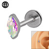 G23 Titanium Cubic Zirconia Horse Eye 17 Gauge Threadless Labrets for Women Men WG9E7C9-26-1