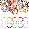 150Pcs 10 Colors Baking Paint Iron Loose Leaf Book Binder Hinged Rings AJEW-CA0005-36-1
