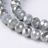 Electroplate Glass Beads Strands EGLA-A034-J6mm-Y02-3