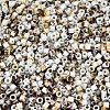 Spray Painted Picasso Cylinder Glass Seed Beads GLAA-T028-12A-09-2