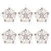 Fingerinspire 6Pcs Alloy Rhinestone Shank Buttons BUTT-FG0001-09A-1