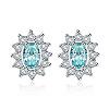 Stainless Steel with Rhinestone Stud Earrings UT4699-5-1