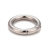 Non-Tarnish 304 Stainless Steel Spring Gate Rings X-STAS-M296-01P-D-2