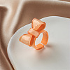 Bowknot Resin Cuff Rings for Women FS-WG62775-10-1