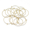 Brass Hoop Earrings X-KK-T032-015G-2