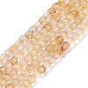 Natural Gold Rutilated Quartz Beads Strands G-C009-B17-1