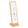 Detachable Wood Slant Back Necklace Display Stands NDIS-WH0009-16C-1