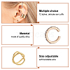 ANATTASOUL 12Pcs 12Pcs Wave & Criss Cross Alloy Cuff Earrings EJEW-AN0001-78-3