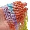 Transparent Painted Glass Beads Strands DGLA-A034-T1mm-A12-2