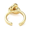 Rack Plating Brass Knot Open Cuff Rings for Women X-RJEW-Q777-06G-3