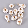 Natural Cultured Freshwater Pearl Pendants PEAR-F008-31G-01-1