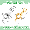 4Pcs 2 Colors 925 Sterling Silver Spring Ring Clasps STER-PH0001-98-2