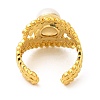 Natural Pearl Open Cuff Ring RJEW-M150-05G-3