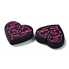 Food Grade Heart with Word Love Silicone Focal Beads SIL-NH0001-01E-2