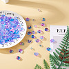 160Pcs 8 Style Transparent Spray Painted Glass Beads GLAA-BY0001-01-5