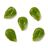 Synthetic Coral Dyed Leaf Charms CORA-Q034-01-07-1