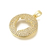 Rack Plating Brass Cubic Zirconia Pendants KK-M079-22G-2