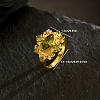 Brass Micro Pave Cubic Zirconia Finger Rings for Women KW9333-3-5