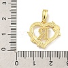 Heart Brass Pendants KK-I714-04G-R-3