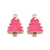 Christmas Theme Rack Plating Alloy Enamel Pendants X-ENAM-T021-17KCG-1