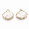 Natural Freshwater Shell Charms KK-N231-228-NF-1