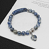 Natural Sodalite Charm Stretch Bracelets for Women Men JX9196-6-1