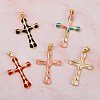 5Pcs 5 Colors Brass Enamel Pendants KK-SZ0004-07-4