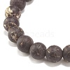 4Pcs 4 Size Natural Agate Round Beaded Stretch Bracelets Set BJEW-JB08196-8