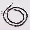 Natural Black Agate Bead Strands G-G882-4mm-D06-2