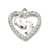 Alloy Rhinestone Pendants ALRI-C007-14P-2