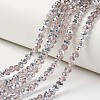 Electroplate Transparent Glass Beads Strands EGLA-A034-T4mm-M08-1