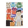 8Pcs Paper Scrapbook Stickers LS-DIY-I114-04-2