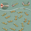 Brass S-Hook Clasps KK-HS0002-04G-4