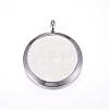 Tarnish Resistant 304 Stainless Steel Diffuser Locket Pendants STAS-N0010-14P-2