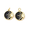 Rack Plating Brass Enamel Pendants ZIRC-C042-19-5