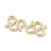 Brass S-Hook Clasps KK-P284-12G-02-2