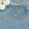 8Pcs Brass Micro Pave Cubic Zirconia Pendants KK-BBC0020-24-3