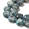 Natural Sesame Jasper/Kiwi Jasper Beads Strands G-NH0004-005-4