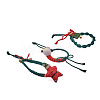 3Pcs 3 Style Christmas Theme Cotton Weave Pendant Decorations Sets HJEW-CF0001-12-2