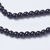 Natural Black Tourmaline Beads Strands G-F568-191-4mm-3