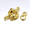 Brass Spring Ring Clasps KK-L082C-01G-2