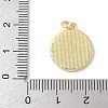 Brass Pave Natural White Shell Pendants KK-S522-13G-3