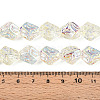 Transparency Electroplate Glass Beads Strands GLAA-T023-41A-08-4