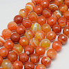 Natural Red Agate Beads Strands G-G581-6mm-10-1